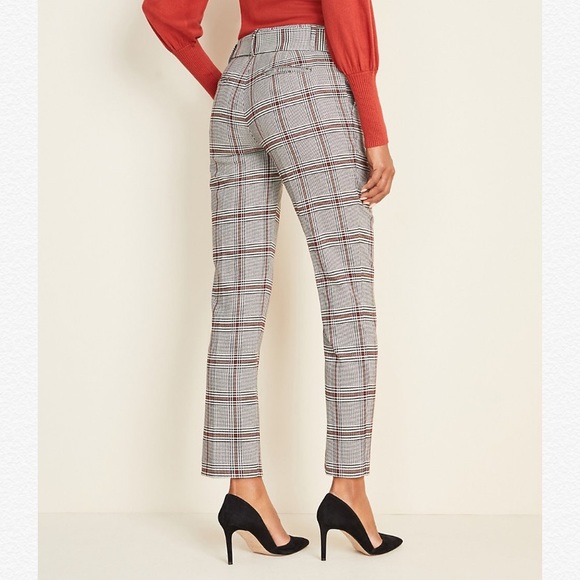 Plaid Belted Ankle Pants - Picture 2 of 4